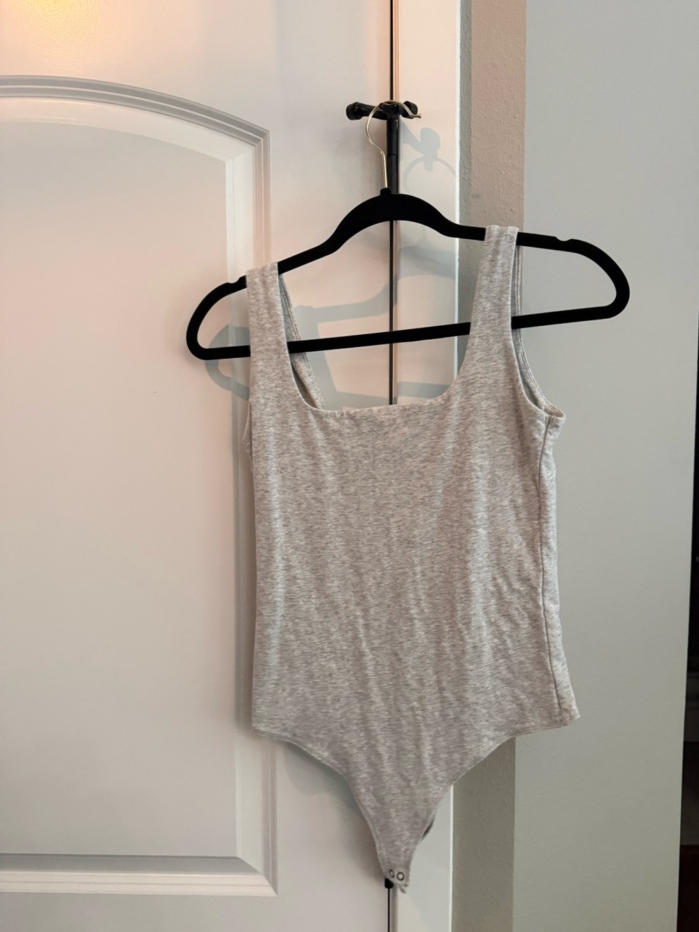Abercrombie & Fitch - Women's Gray square-neck Bodysuit